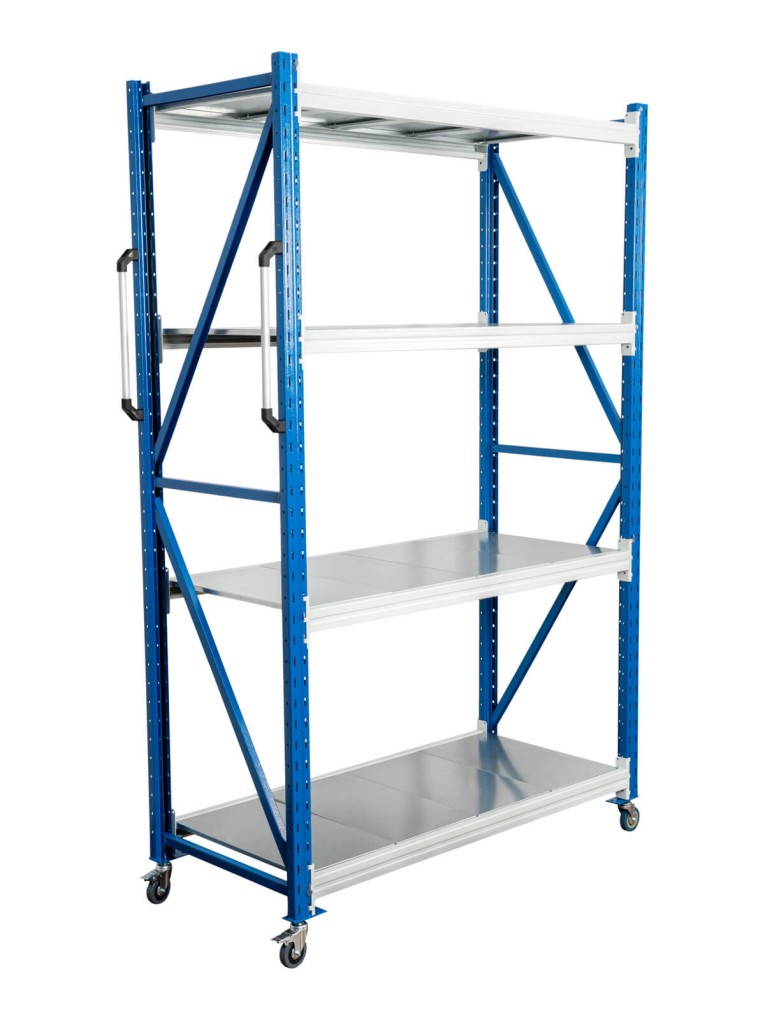 Стеллаж мобильный БиКом СТ-4 300x120x40 4 полки купить в Гатчине