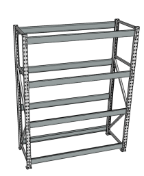 Стеллаж грузовой СГР 2000x1200x800 4 полки (без настила) Стеллаж грузовой СГР 2000x1200x800 4 полки (без настила)