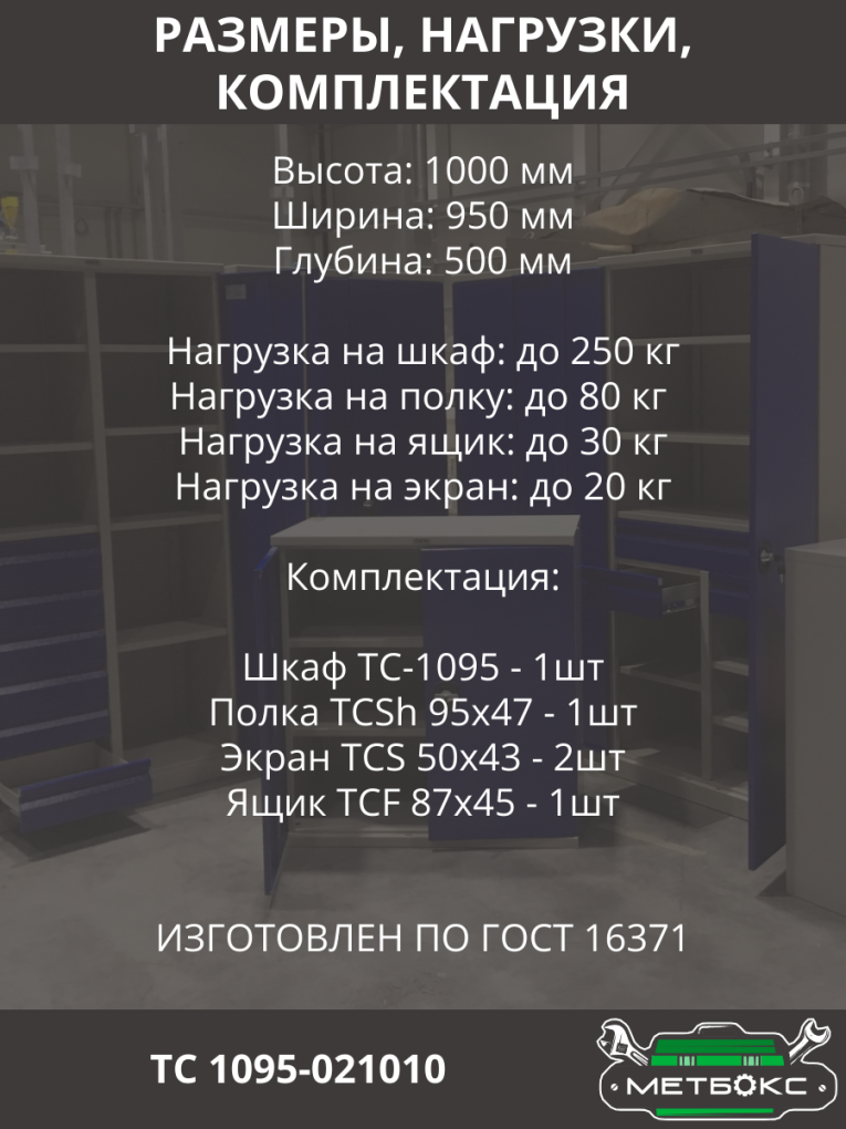 Шкаф инструментальный ТС 1095-021010 купить в Гатчине Шкаф инструментальный ТС 1095-021010 купить в Гатчине