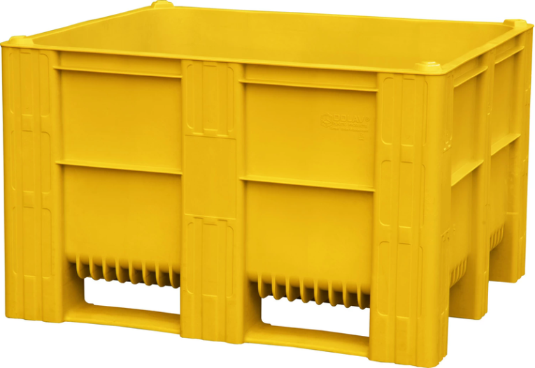 BoxPallet 1200х1000х740 мм сплошной желтый купить в Гатчине BoxPallet 1200х1000х740 мм сплошной желтый купить в Гатчине