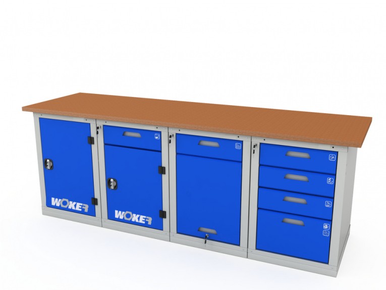 Верстак четырехтумбовый WOKER PRO 41224.2400 купить в Гатчине