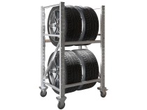 Стеллаж MS PRO 1350/781X606 передвижной для хранения до 4 шин Стеллаж MS PRO 1350/781X606 передвижной для хранения до 4 шин