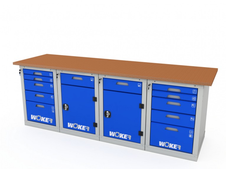 Верстак четырехтумбовый WOKER PRO 45225.2400 купить в Гатчине