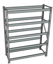 Стеллаж грузовой СГР 2000x1200x600 5 полок (без настила) Стеллаж грузовой СГР 2000x1200x600 5 полок (без настила)