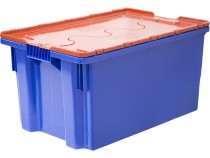 Ящик 600х400х300 Safe PRO сплошной цв. синий с оранжевой крышкой Ящик 600х400х300 Safe PRO сплошной цв. синий с оранжевой крышкой