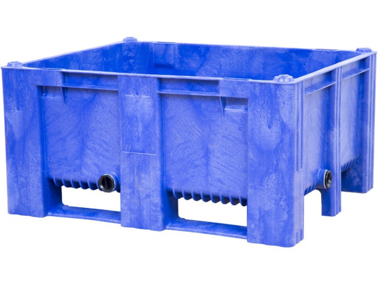 BoxPallet 1200х1000х580 мм сплошной на 2-х полозьях синий с 2 СП2 купить в Гатчине BoxPallet 1200х1000х580 мм сплошной на 2-х полозьях синий с 2 СП2 купить в Гатчине