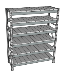 Стеллаж грузовой СГР 3000x1500x800 6 полок (металл) Стеллаж грузовой СГР 3000x1500x800 6 полок (металл)