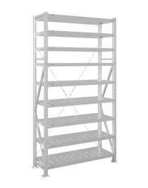 Стеллаж MS U 2500x1200x800 9 полок (180 кг, перф) Стеллаж MS U 2500x1200x800 9 полок (180 кг, перф)