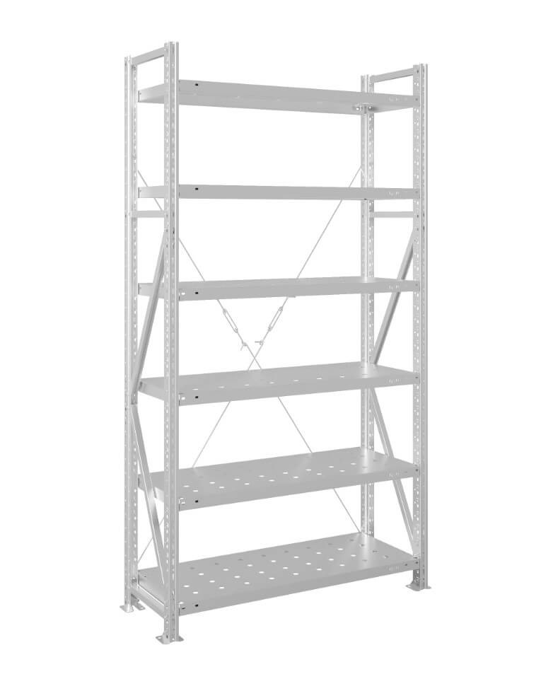 Стеллаж MS U 2500x1000x400 6 полок (350 кг, перф) купить в Гатчине Стеллаж MS U 2500x1000x400 6 полок (350 кг, перф) купить в Гатчине