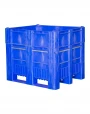 BoxPallet 1200х1000х1035 мм сплошной на полозьях синий