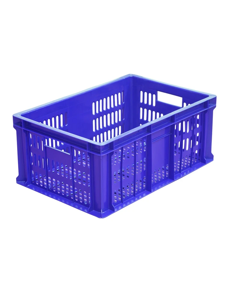 Ящик 600х400х250 с перфорацией  синий
