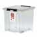 Контейнер Rox Box Original 50 (500х390х390 мм с крышкой и клипсами, на роликах, прозрачный) купить в Гатчине