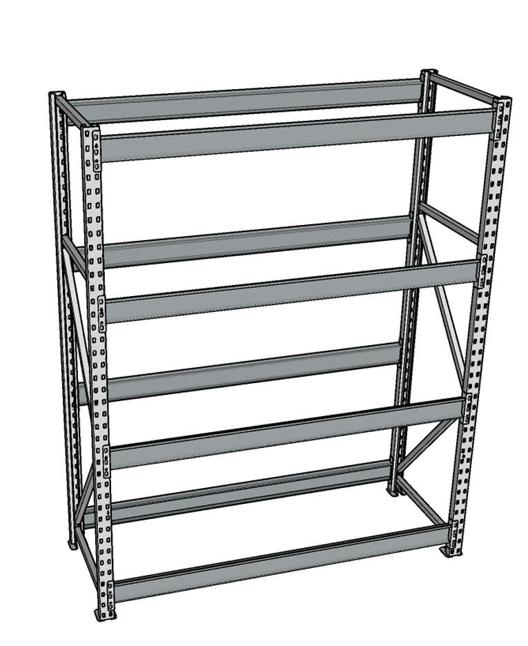 Стеллаж грузовой СГР 3000x900x500 4 полки (без настила) купить в Гатчине Стеллаж грузовой СГР 3000x900x500 4 полки (без настила) купить в Гатчине