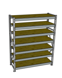 Стеллаж грузовой СГР 2000x1200x800 7 полок (фанера) Стеллаж грузовой СГР 2000x1200x800 7 полок (фанера)