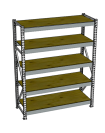 Стеллаж грузовой СГР 3000x1500x600 5 полок (фанера) Стеллаж грузовой СГР 3000x1500x600 5 полок (фанера)