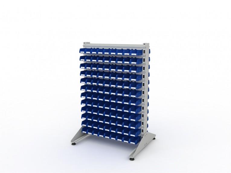 Стеллаж для пластиковых лотков SORTEX двухсторонний 1500x1000x800.01 купить в Гатчине