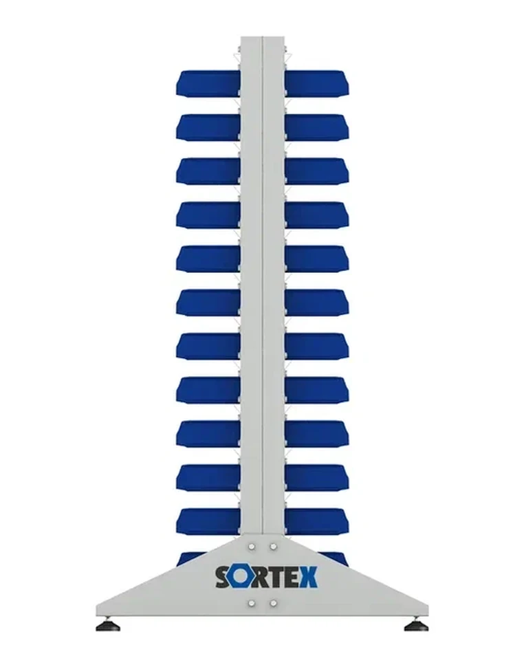 Стеллаж для пластиковых лотков SORTEX двухсторонний 1500x1000x800.01 купить в Гатчине Стеллаж для пластиковых лотков SORTEX двухсторонний 1500x1000x800.01 купить в Гатчине