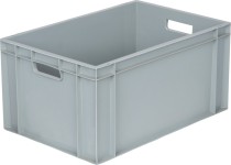 Ящик 600х400х290 сплошной, с ручками, дно с усилением, серый B-4628 Ящик 600х400х290 сплошной, с ручками, дно с усилением, серый B-4628