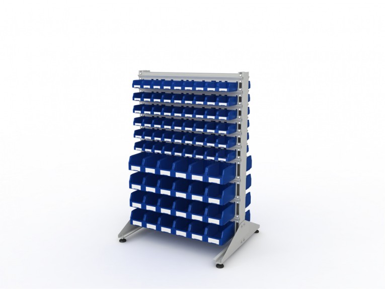 Стеллаж для пластиковых лотков SORTEX двухсторонний 1500x1000x800.04 купить в Гатчине