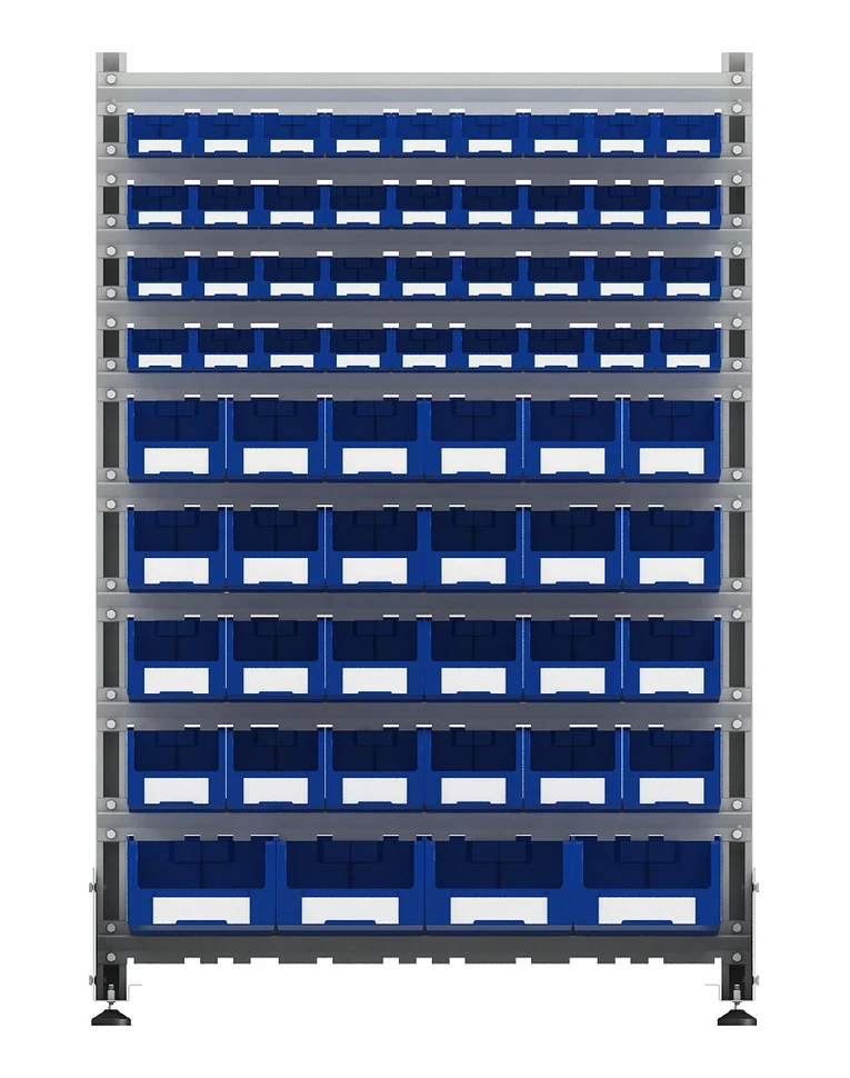 Стеллаж для пластиковых лотков SORTEX двухсторонний 1500x1000x800.05 купить в Гатчине