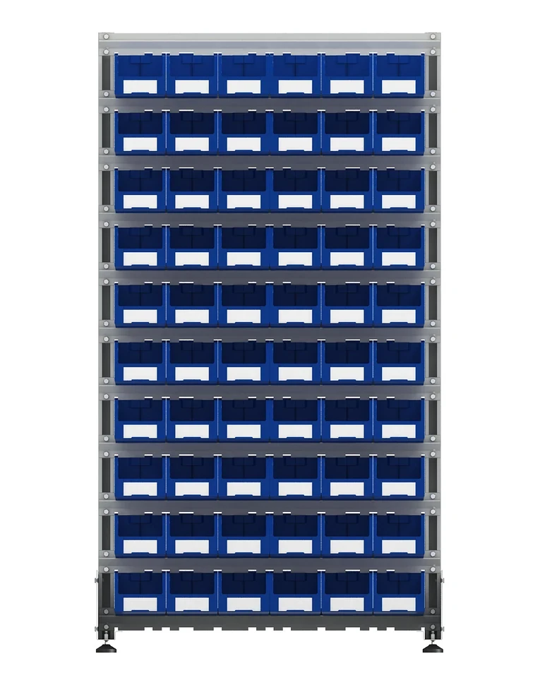 Стеллаж для пластиковых лотков SORTEX двухсторонний 1800x1000x800.02 купить в Гатчине