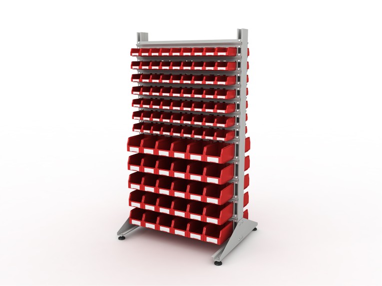 Стеллаж для пластиковых лотков SORTEX двухсторонний 1800x1000x800.04 купить в Гатчине Стеллаж для пластиковых лотков SORTEX двухсторонний 1800x1000x800.04 купить в Гатчине