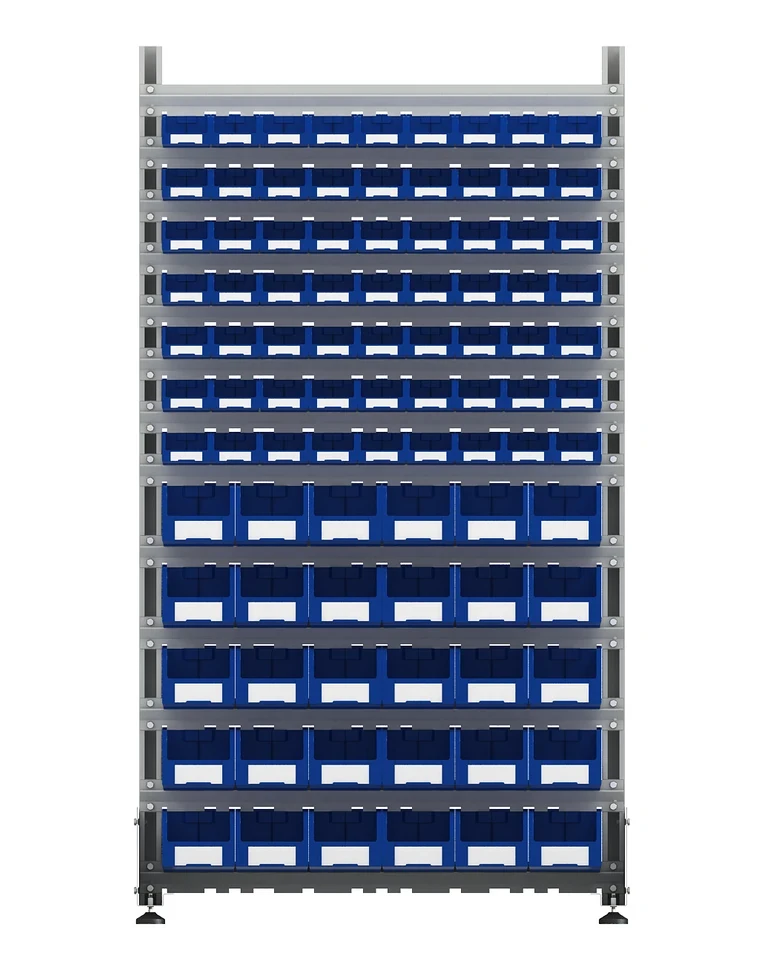 Стеллаж для пластиковых лотков SORTEX двухсторонний 1800x1000x800.04 купить в Гатчине