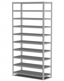 Стеллаж MS Standart 1600х1000х250 10 полок Стеллаж MS Standart 1600х1000х250 10 полок