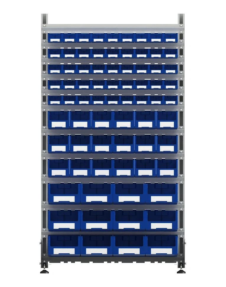 Стеллаж для пластиковых лотков SORTEX двухсторонний 1800x1000x800.06 купить в Гатчине