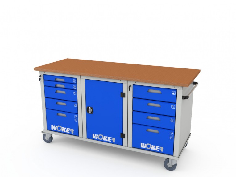 Верстак мобильный трехтумбовый WOKER PRO 3514.1800 купить в Гатчине
