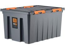 Контейнер особопрочный Rox Box PRO 120 (740х565х400 мм с крышкой и клипсами, на роликах, антрацит) Контейнер особопрочный Rox Box PRO 120 (740х565х400 мм с крышкой и клипсами, на роликах, антрацит)