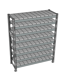 Стеллаж грузовой СГР 3000x1200x1000 8 полок (металл) Стеллаж грузовой СГР 3000x1200x1000 8 полок (металл)