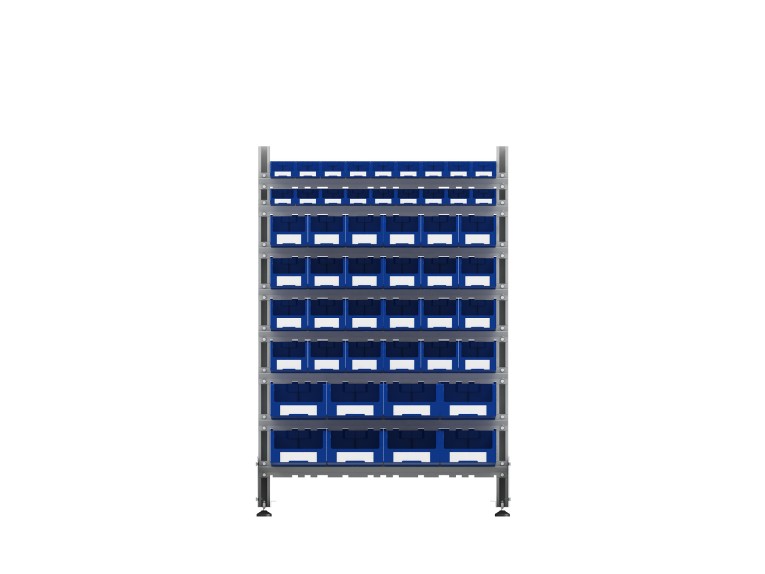 Стеллаж для пластиковых лотков SORTEX односторонний 1500x1000x450.06 купить в Гатчине Стеллаж для пластиковых лотков SORTEX односторонний 1500x1000x450.06 купить в Гатчине