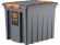 Контейнер особопрочный Rox Box PRO 50 (500х390х390 мм с крышкой и клипсами, на роликах, антрацит) купить в Гатчине