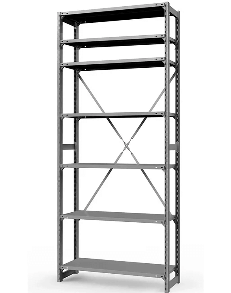 Стеллаж ТСУ 3000x1200x500 7 полок (300 кг, металл) купить в Гатчине Стеллаж ТСУ 3000x1200x500 7 полок (300 кг, металл) купить в Гатчине