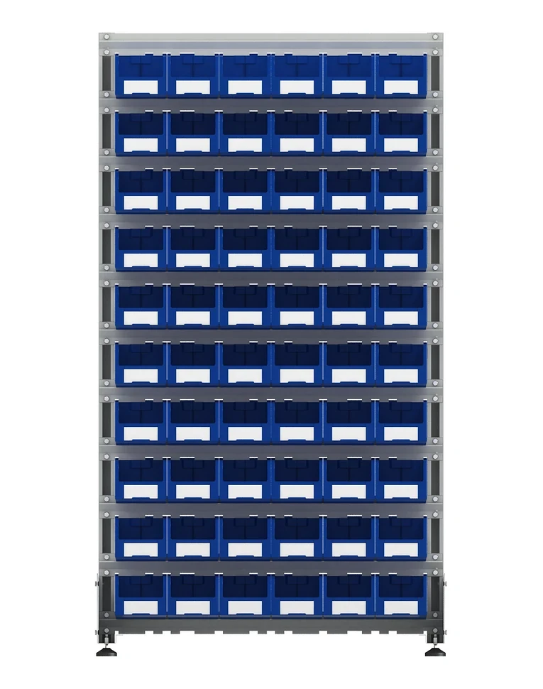 Стеллаж для пластиковых лотков SORTEX односторонний 1800x1000x450.02 купить в Гатчине Стеллаж для пластиковых лотков SORTEX односторонний 1800x1000x450.02 купить в Гатчине