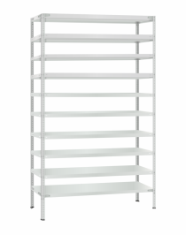 Стеллаж металлический Титан МС-500 2400х1200х600 10 полок Стеллаж металлический Титан МС-500 2400х1200х600 10 полок