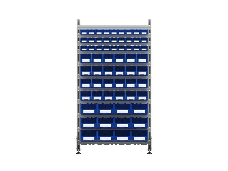 Стеллаж для пластиковых лотков SORTEX односторонний 1800x1000x450.05 купить в Гатчине Стеллаж для пластиковых лотков SORTEX односторонний 1800x1000x450.05 купить в Гатчине