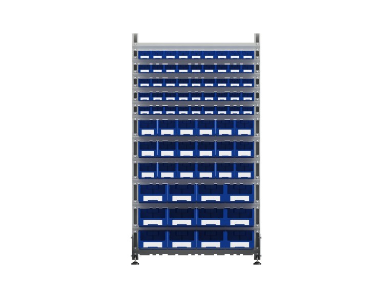 Стеллаж для пластиковых лотков SORTEX односторонний 1800x1000x450.06 купить в Гатчине Стеллаж для пластиковых лотков SORTEX односторонний 1800x1000x450.06 купить в Гатчине