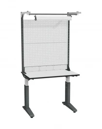 Стол монтажный ДиКом СР-100-01, ESD Thermopal, регулировка винтом, экран Э3, со светильником